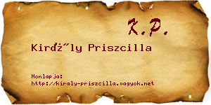 Király Priszcilla névjegykártya